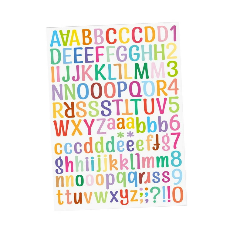  24 Sheets Alphabet Stickers, Letter Stickers 2 inch and 3 Inch,  Vinyl Letter Stickers, Waterproof Letter Stickers for Water Bottle, Stick  on Letters, Poster Stickers (Colorful) : Toys & Games
