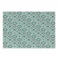 thumbnail image 1 of Quatrefoil Cutting Board, Old Fashioned Style Mosaic with Simple Pastel Daisies Spanish Flowers, Decorative Tempered Glass Cutting and Serving Board, Small Size, Turquoise Grey White, by Ambesonne, 1 of 1