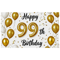 thumbnail image 2 of Glittery 99th Birthday Banner with Balloons and Stars Backdrop Party Supplies Photography Props Birthday Decoration Background Decor, 2 of 7