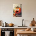 thumbnail image 3 of ZHONGYUTONG Funny Kitchen Canvas Wall Art Whimsical Food Art Pictures Fruit Vegetable Painting Humorous Poster Prints for Kitchen Dining Room Decor Framed (12.00" x 18.00"), 3 of 5