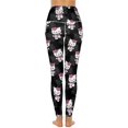 thumbnail image 2 of Hello Kitty High Waisted Leggings for Women, Yoga Pants with Pockets, Soft Athletic Tummy Control Pants for Running Yoga Workout, 2 of 5