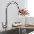 thumbnail image 2 of Grifos de cocina con estilo, grifo de níquel cepillado con rociador extraíble, diseño de arco alto para una funcionalidad mejorada, 2 of 4