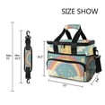 thumbnail image 3 of FORMRS Insulated Cooler Bag 24 Cans Capacity Soft Leakproof Lunch Box with Side Pockets, Retro Beige Rainbow, 3 of 7