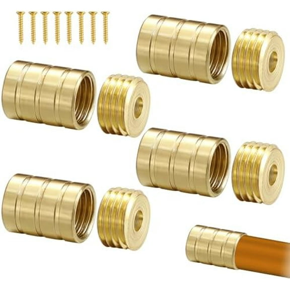 4 Pcs Inside Mount Cafe Curtain Rod Inside Mount Hidden Socket Brass Plated Brackets for 3/8" Rodding$$Home Decor, Kitchen, & Other