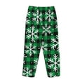 thumbnail image 5 of Xecao Christmas Pattern At Buffalo Plaid Women's Straight Lounge Pajama Pants: The Epitome of Relaxed Sleepwear, 5 of 9
