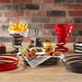 thumbnail image 2 of G.E.T. WB-446-R 4"" Round Red Powder Coated Metal Wire French Fry Cone Basket Cyclone Collection, 2 of 3