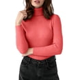 thumbnail image 2 of Diufon Turtleneck Sweaters for Women Fall Winter Warm Long Sleeve Ribbed Knit Pullover Slim Fitted Basic Layering Tops, 2 of 10