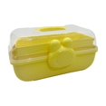 thumbnail image 1 of Organizador de accesorios para el cabello, caja organizadora de joyas con asa, multiusos para manualidades. Amarillo, 1 of 8