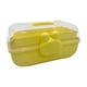 thumbnail image 1 of Organizador de accesorios para el cabello, caja organizadora de joyas con asa, multiusos para manualidades. Amarillo, 1 of 8
