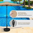 thumbnail image 3 of Simple Deluxe Parasol de Marché Extérieur de 9 Pi pour Table de Patio avec Inclinaison à Bouton et Manivelle, Grand Parasol de Soleil avec Poteau Robuste et Auvent Résistant à la Décoloration, Beige, 3 of 7