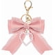 thumbnail image 1 of Llavero rosa con dije para bolso, mochila, llavero con lazo, llavero de perla, accesorios, llavero con colgante de perla en forma de corazón, 1 of 9