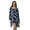 Blue, variant on Moomaya Printed Long Sleeve Cocktail Dress Christmas Outfits Short Holiday Dress