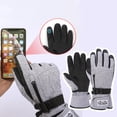 thumbnail image 2 of Guantes de esquí de los hombres de invierno cálido a prueba de viento y de lana de esquí Deportes de contacto de pantalla Guantes de lana, 2 of 5