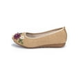 thumbnail image 2 of KingShop Women Shoes Flat Shoes Casual Non-Slip Flat Walking Shoes Platform Shoes Embroidery Flower Flats Round Toe Ballet Flats, 2 of 6