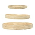 thumbnail image 5 of Bloomingville Natural Hand-Woven Cane Trays, Set of 3, 5 of 6