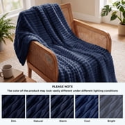U Bedsure U by Bedsure Pageant Blue Fleece Twin/Twin-XL Blanket for Couch — $17.09 (35% off)