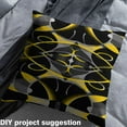 thumbnail image 2 of jejeloiu Abstract Geometric Fabric by the Yard 1 Yard,Modern Geometric Aesthetic Home Decor Fabric by the Yard,Yellow Black Gray Sewing Fabric,Microfiber Bedroom Decor, 2 of 6