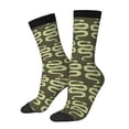 thumbnail image 2 of Uemuo Green Snake Pattern Women's Crew Socks, Soft Durable Breathable Moisture-Wicking with Odor Control Cotton socks, 2 of 9