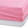 thumbnail image 2 of The Great American Store- 1800 Series Brushed Microfiber Attached Waterbed Sheet Set WITH POLE INSERT 22 Inch Deep Pocket Queen Size - Wrinkle, Fade & Stain Resistant, Solid Pink, 2 of 7
