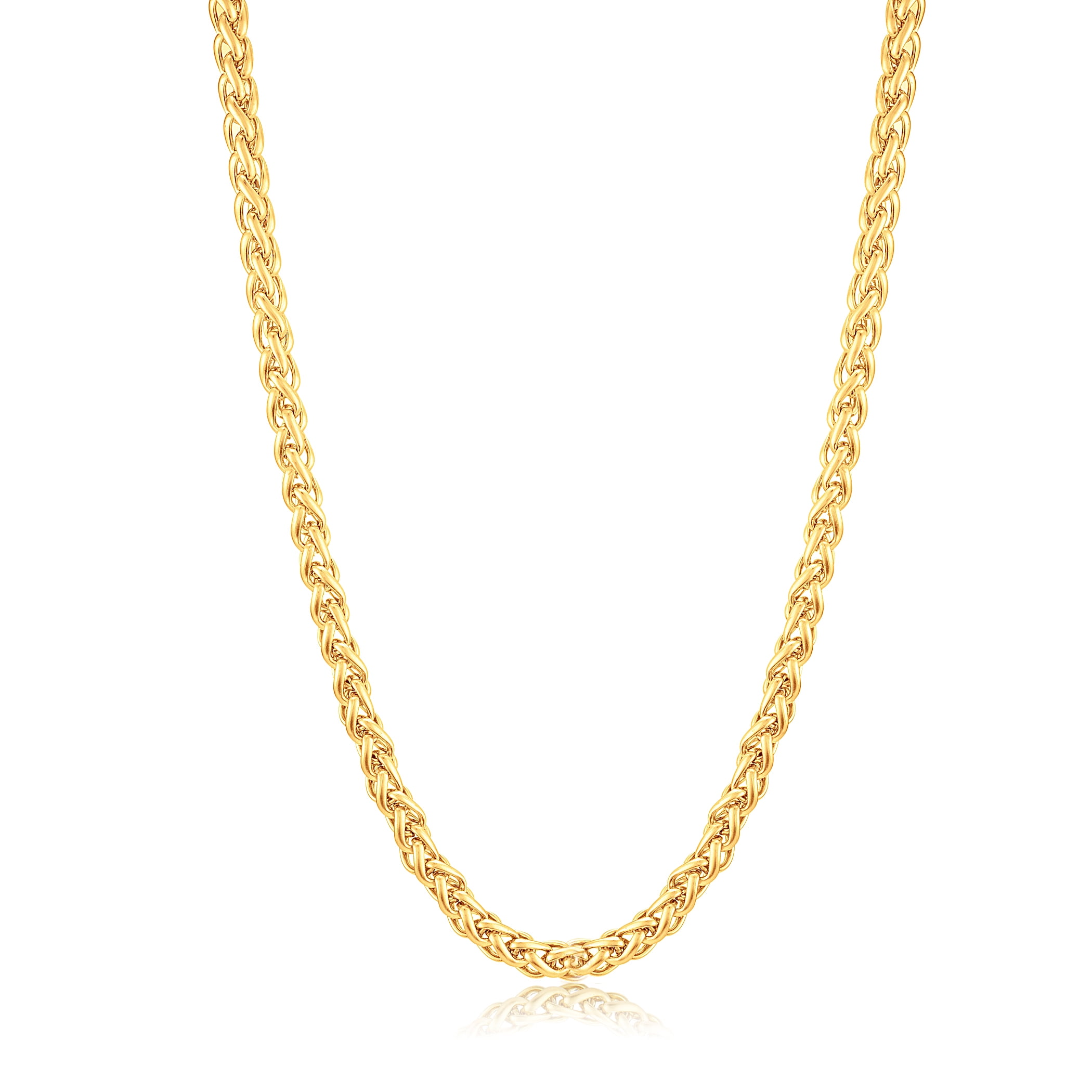 Men's Gold IP Stainless Steel Polished Spiga Chain Necklace (6mm) - 24'