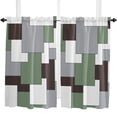 thumbnail image 4 of Green Modern Geometric Mid Century Curtain Home ration Living Room Short Curtains Window Treatments For Kitchen Bedroom, 4 of 5