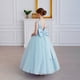 thumbnail image 3 of Flower Girl Dress Kids V-Back Puffy Tulle Satin Flowergirl Wedding Guest Party Birthday Bridesmaid Pageant Prom Gown, 3 of 3