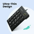 thumbnail image 6 of Perixx PERIPAD-202C Wired USB-C Slim Numeric Keypad - Scissor Keys with 2 USB-A Hubs and Tab Key - Compatible for Tablet, Laptop, Desktop - Black, 6 of 7