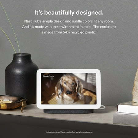Nest Hub 7” Smart Display with Google Assistant (2nd Gen) - Charcoal