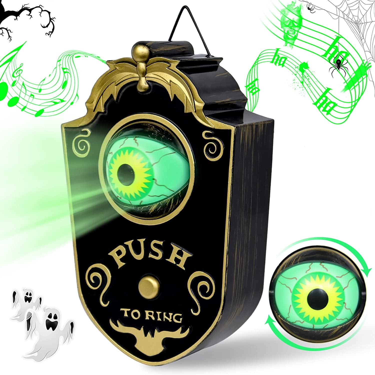 Halloween Door Bell
 Halloween Doorbell Decorations Eyeball Doorbell Animated Halloween