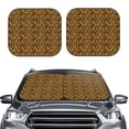thumbnail image 2 of Daiia Snake Skin 2PCS Car Windshield Sun Shade, Foldable Sun Shield for Car Front Window, Auto Sun Blocker Visor Protector Universal for Truck SUV Pickup-Small, 2 of 7