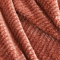 thumbnail image 5 of EcoThread ™ Plush Textured Heathered Soft Oversized Throw Blanket, Copper, 5 of 8