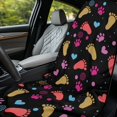 thumbnail image 4 of XYZCANDO Colorful Heart-Shaped Footprint Pattern Seat Cover Towel Durable for Running Gym, Washable Non-Slip All-Purpose Car Seat Towel Comfortable, 4 of 8
