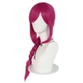thumbnail image 2 of Peluca genérica para cosplay, larga, trenzada, rosa, con flequillo lateral, 60 cm, 2 of 3