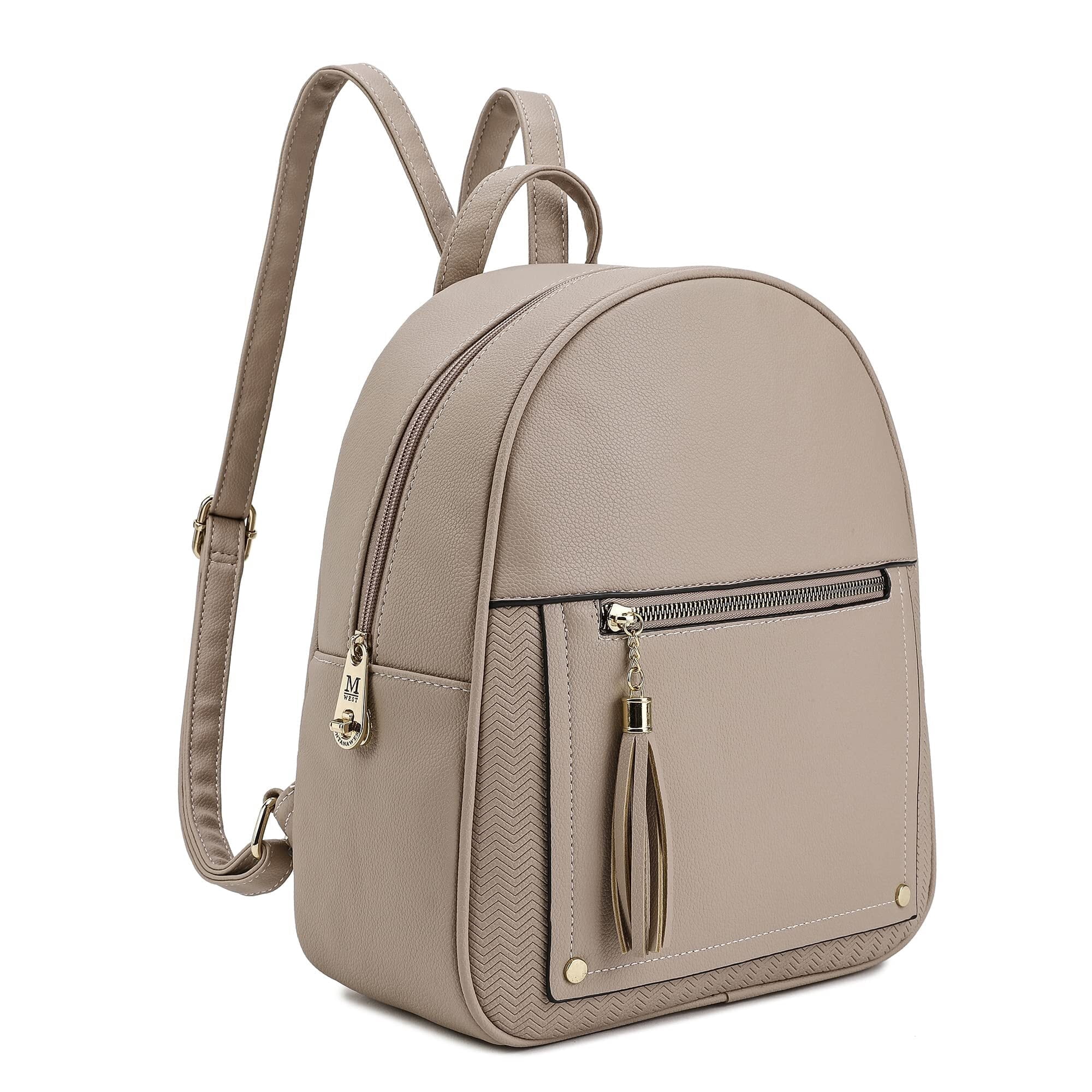 Uromee Women's Travel Backpack Purse – Vegan Leather Convertible Tassel Shoulder Bag, Brown - View #12