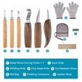 thumbnail image 3 of Uxcell Wood Carving Tools 10in1 Set Hand Carving Tool with Roll Bag, 3 of 7