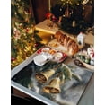 thumbnail image 6 of Christmas Placemats Set of 4, Christmas Bell Place Mats Green Pine Needles Snow Placemat Table Decoration for Kitchen Table Dinner Xmas Holiday Party Home Decor Indoor Outdoor 13x19 Inch, 6 of 9