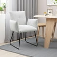 thumbnail image 6 of Acko Dining Chair Set of 2- Light Gray Fabric- Black Metal Frame, 6 of 6
