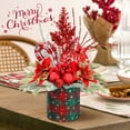 thumbnail image 6 of Ayieyill Mini Christmas Tree with Pine Cone Berry, Bottle Brush Christmas Trees for Christmas Decorations Indoor, Christmas Tabletop Decor Centerpiece | Round, 6 of 6