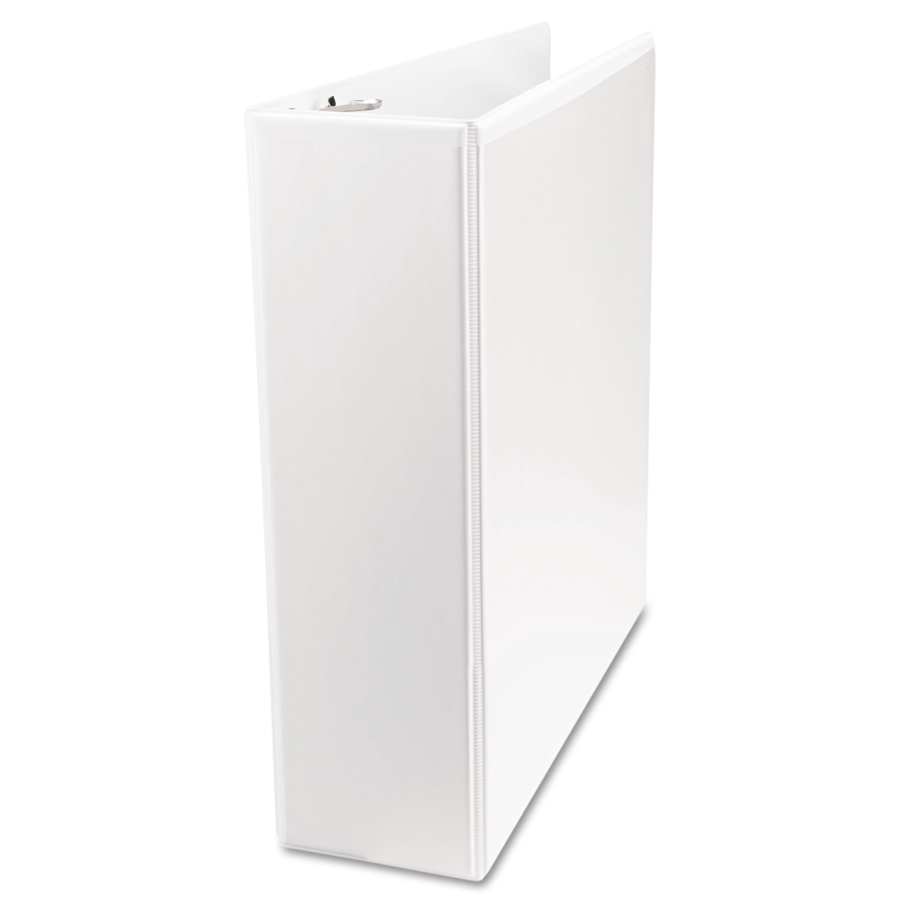 Economy Round Ring View Binder, 3 Rings, 3" Capacity, 11 x 8.5, White, 6/Pack