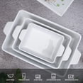 thumbnail image 5 of Danolapsi Baking Dishes Set of 3, Ceramic Bakeware Set with Handles, Porcelain Baking Pan Casserole Dishes for Oven and Microwave, Deep Lasagna Pan for Baking, Cooking, Wedding Gift, 5 of 9