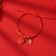 thumbnail image 2 of Pulsera de cuerda roja de conejo Temperamento dulce Pulsera de cuentas de cristal rojo lindo Mujer 580N Lucky One, 2 of 2