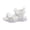 White, variant on Girls Boys Sandals Summer Casual Solid Color Double Adjustable Strap Open Toe Non- Soft Sole Sports Everyday Wear Shoes Girls Leisure Indoor Outdoor Walking Beach Sandal,Black,1-2 Years
