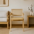 thumbnail image 4 of Ilios Innova | Set de 2 Sillas Jean de madera y ratán sintético color natural con respaldo y asiento trenzado, para comedor, sala u oficina., 4 of 9