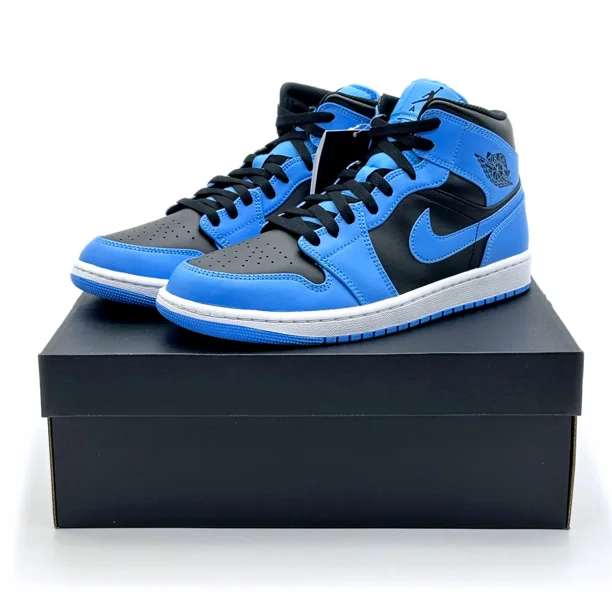 DQ8426-401 N I-K-E A i r-Jor-dan 1 Mid University Blue White Black