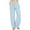 Light Blue #112, variant on WULMLEO Linen Pants Women 2025 Summer Beach Lounge Palazzo Trousers Loose Elastic Plus Size Drawstring with Pockets Pants Gray S