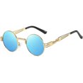 thumbnail image 1 of Las gafas de sol redondas retras de la pierna del resorte del marco forman las gafas de sol de la tendencia, hechas de aleación, TAC, 1 of 5