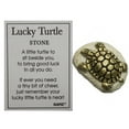 thumbnail image 1 of Ganz 1 Inch Lucky Turtle Pocket Stone with Story Card (White/Gold), 1 of 3