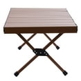 thumbnail image 6 of Folding Portable Outdoor Table for 4-6 People, Aluminum Alloy Frame Wood Outdoor Patio Dinning Table Walnut 35.4*23.6*16.9in, 6 of 8
