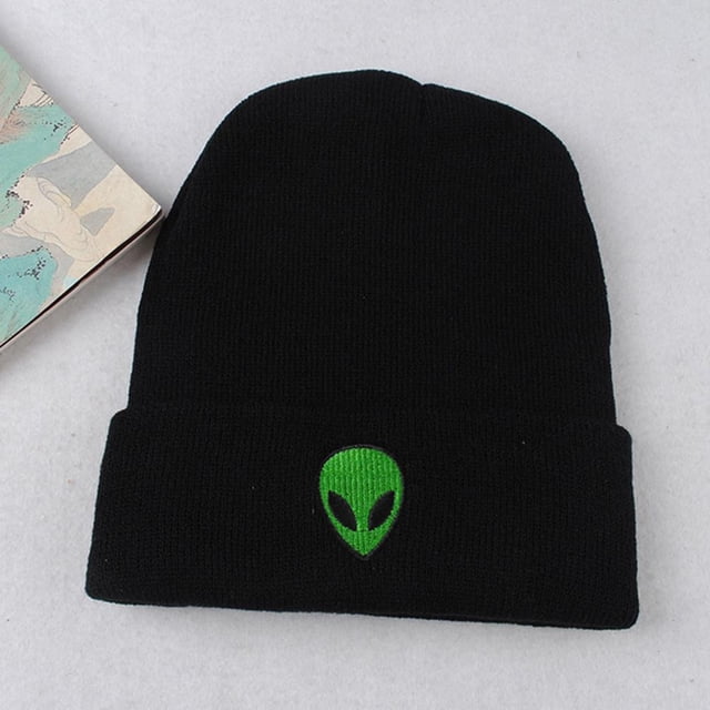 Gorros de punto Gorro bordado Invierno Cálido Estirable Gorro con puños de punto para hombres y mujeres