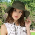 thumbnail image 5 of Usloyux 360° Sun Protection Wide Brim Fisherman Hat for Men, Breathable Mesh Top Outdoor Sun Hat for Fishing, Hiking, Camping, Adjustable Windproof Buckle, 5 of 9